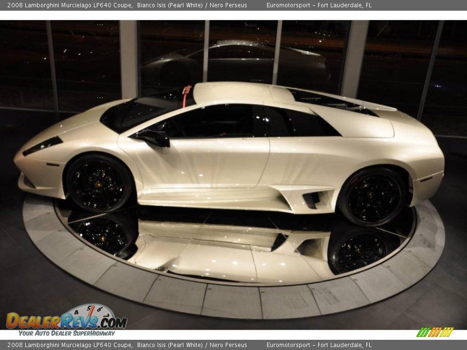 2008 Lamborghini Murcielago LP640 Coupe Bianco Isis (Pearl White) / Nero Perseus Photo #27