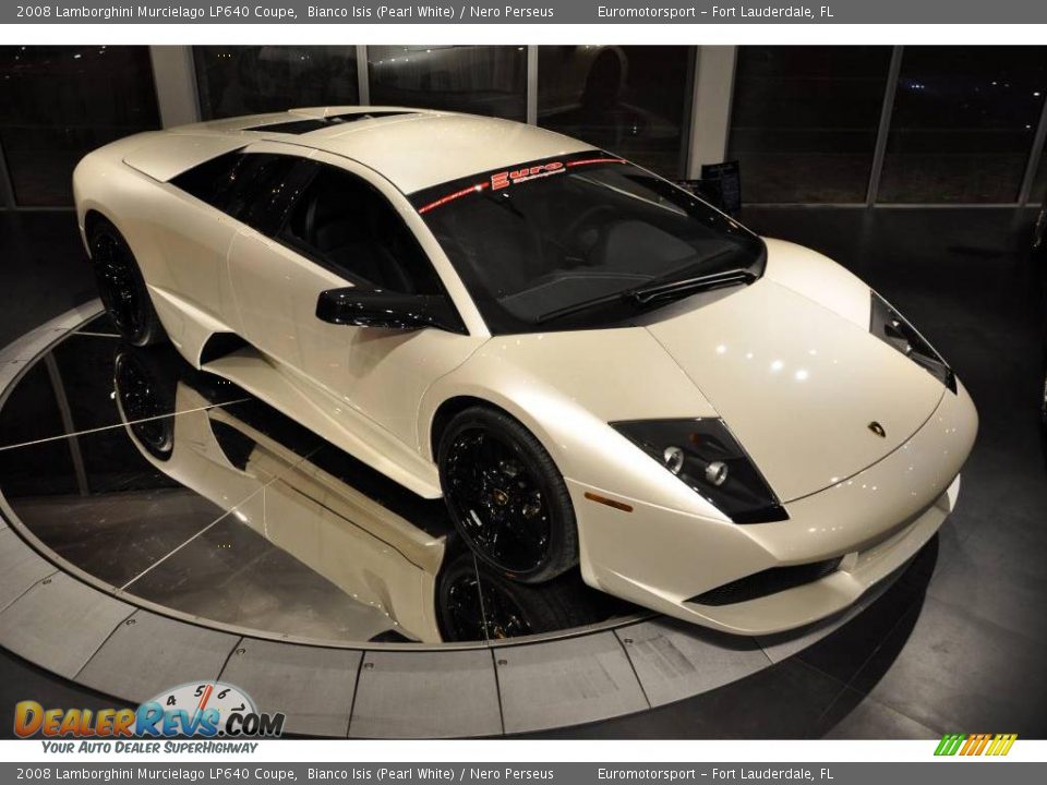 2008 Lamborghini Murcielago LP640 Coupe Bianco Isis (Pearl White) / Nero Perseus Photo #28