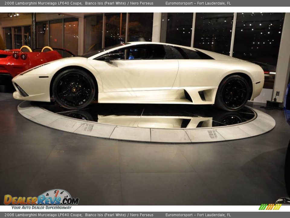 2008 Lamborghini Murcielago LP640 Coupe Bianco Isis (Pearl White) / Nero Perseus Photo #30