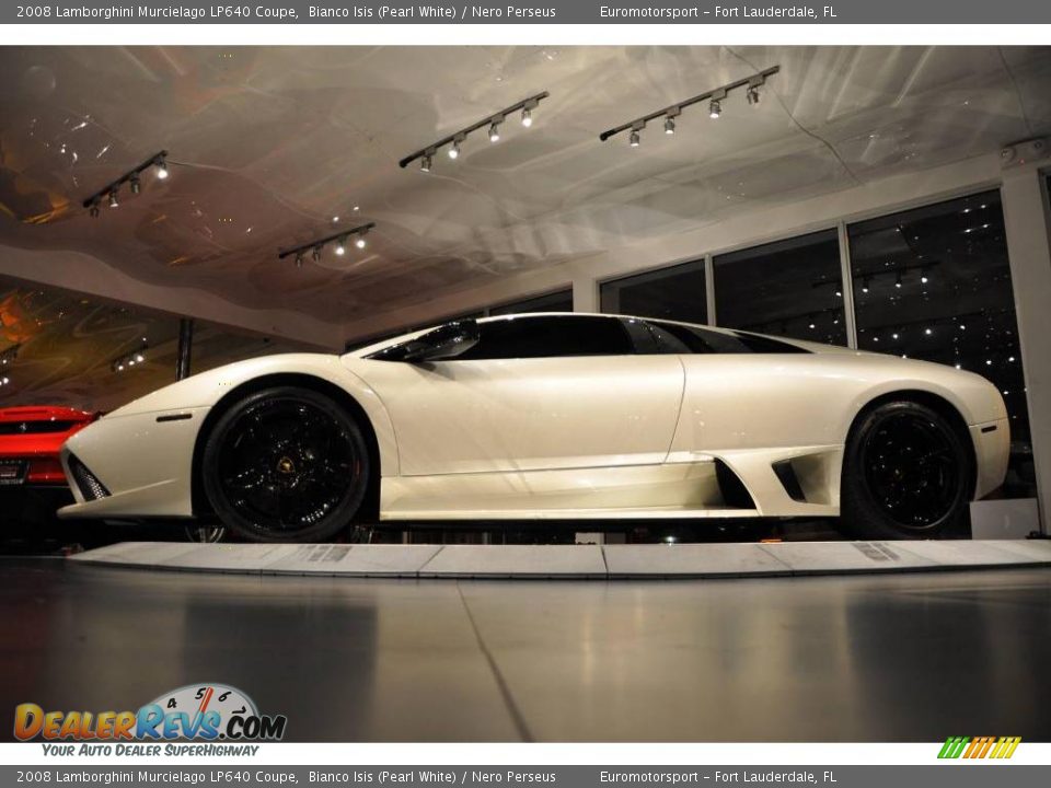2008 Lamborghini Murcielago LP640 Coupe Bianco Isis (Pearl White) / Nero Perseus Photo #33