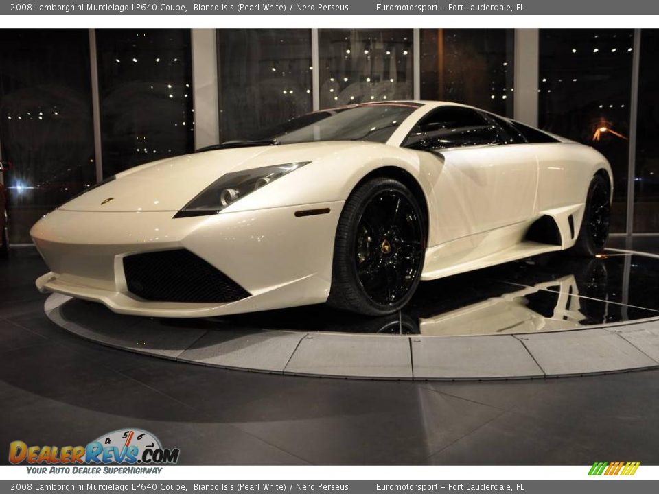 2008 Lamborghini Murcielago LP640 Coupe Bianco Isis (Pearl White) / Nero Perseus Photo #34