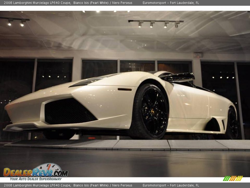 2008 Lamborghini Murcielago LP640 Coupe Bianco Isis (Pearl White) / Nero Perseus Photo #35