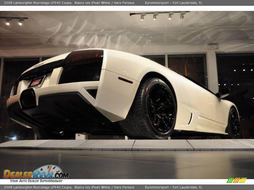 2008 Lamborghini Murcielago LP640 Coupe Bianco Isis (Pearl White) / Nero Perseus Photo #39