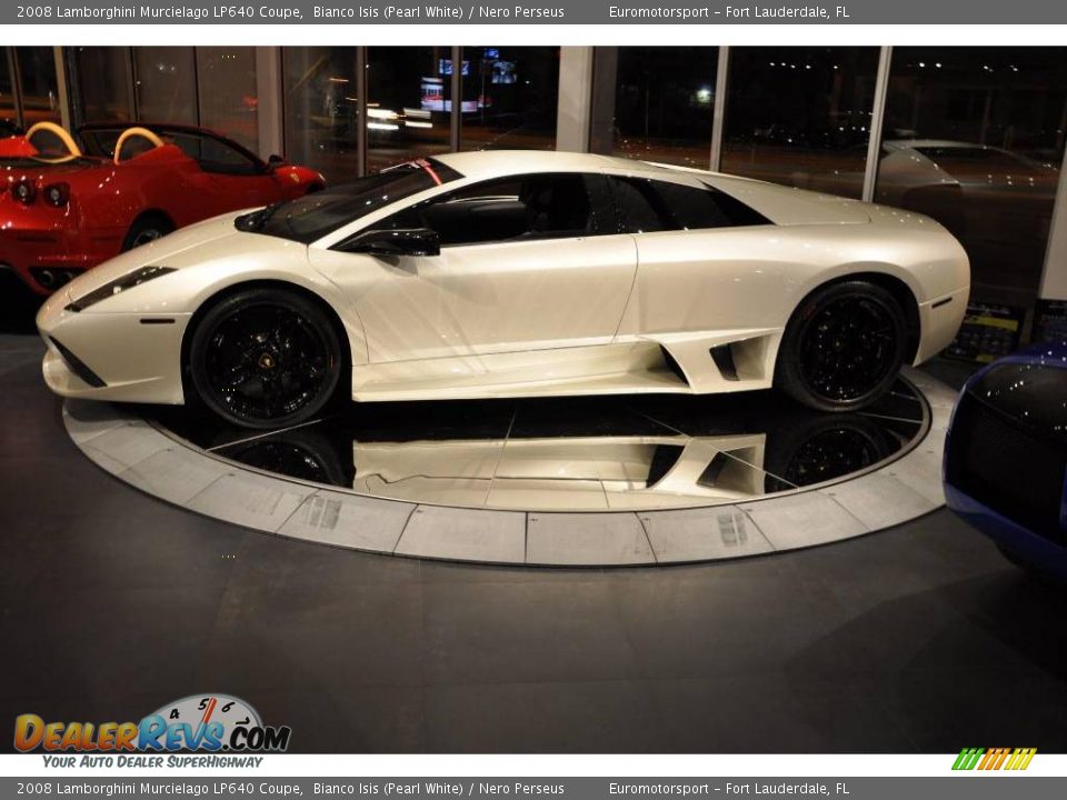 2008 Lamborghini Murcielago LP640 Coupe Bianco Isis (Pearl White) / Nero Perseus Photo #40