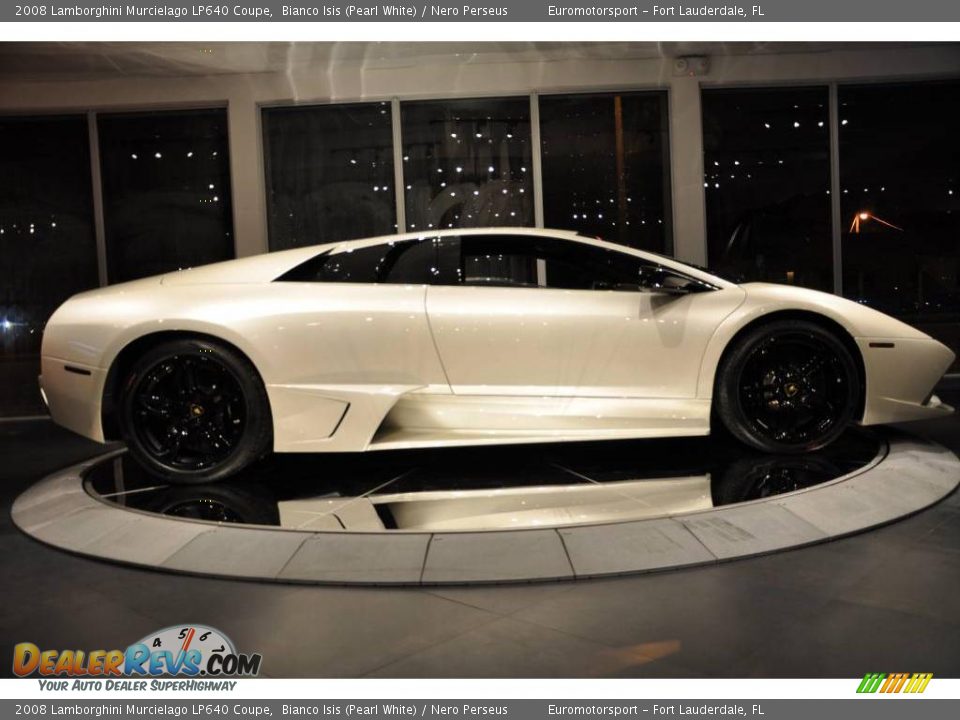 2008 Lamborghini Murcielago LP640 Coupe Bianco Isis (Pearl White) / Nero Perseus Photo #41