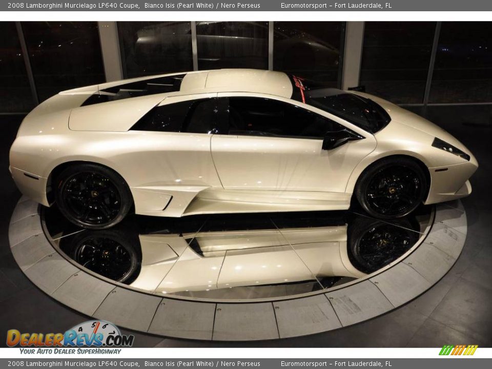 2008 Lamborghini Murcielago LP640 Coupe Bianco Isis (Pearl White) / Nero Perseus Photo #42