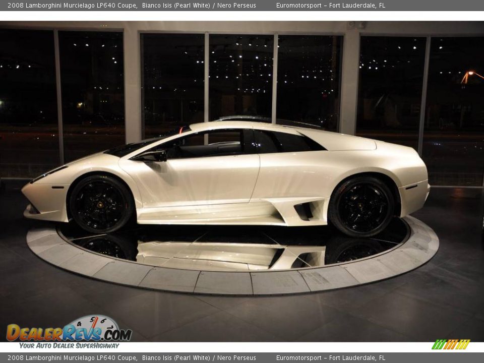 2008 Lamborghini Murcielago LP640 Coupe Bianco Isis (Pearl White) / Nero Perseus Photo #43