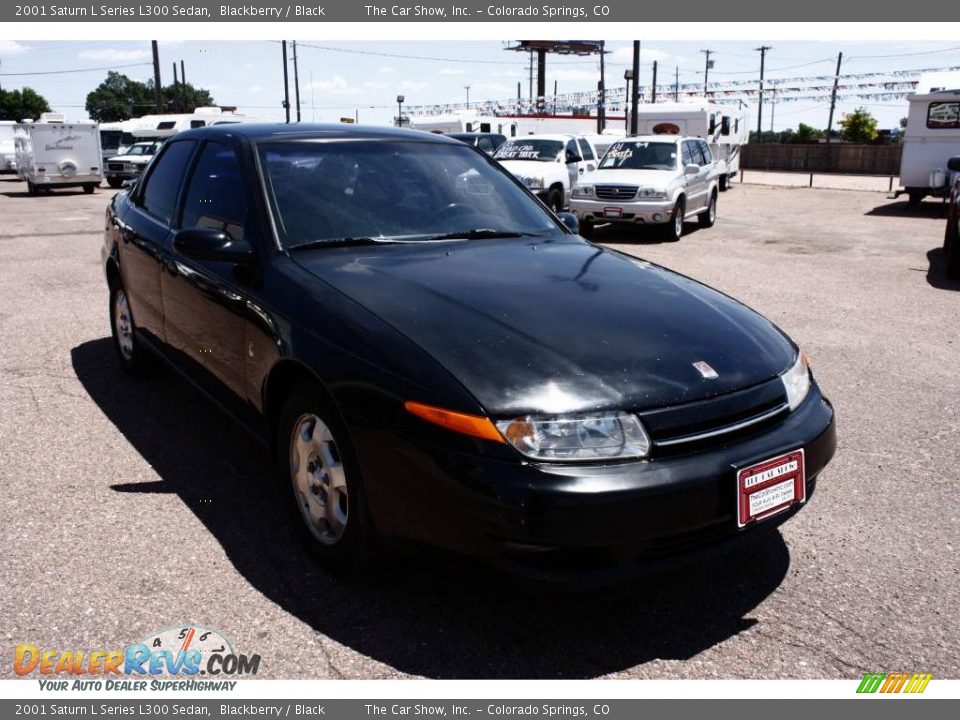 2001 Saturn L Series L300 Sedan Blackberry / Black Photo #2