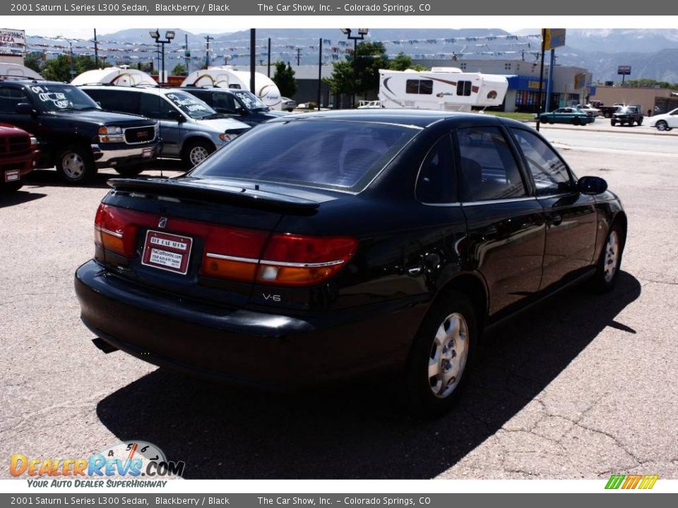 2001 Saturn L Series L300 Sedan Blackberry / Black Photo #3