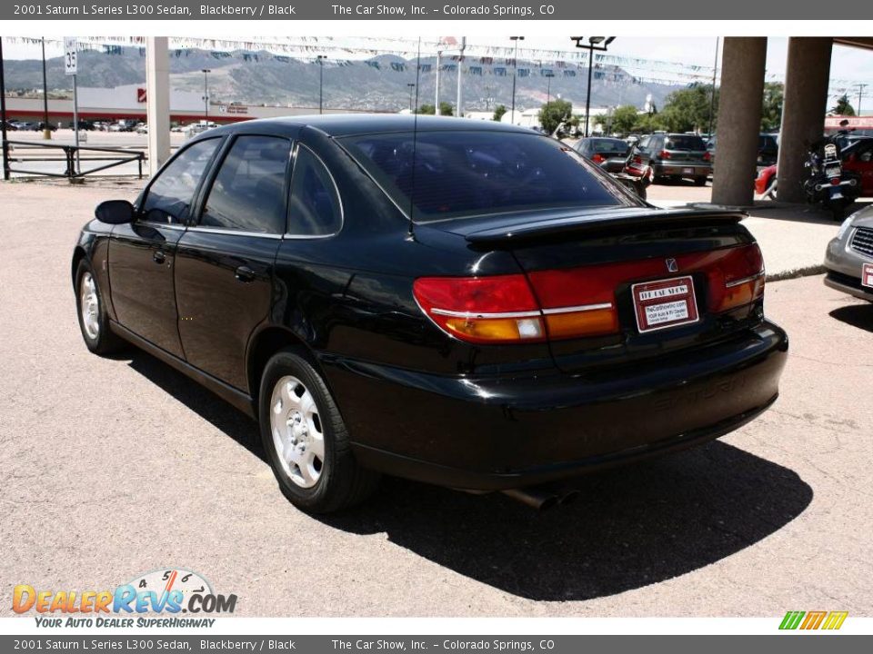 2001 Saturn L Series L300 Sedan Blackberry / Black Photo #4