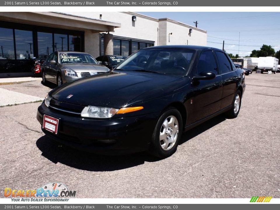 2001 Saturn L Series L300 Sedan Blackberry / Black Photo #22