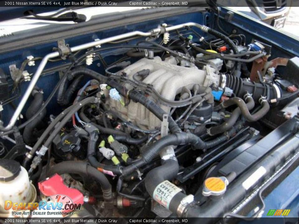 2001 Nissan Xterra SE V6 4x4 Just Blue Metallic / Dusk Gray Photo #10