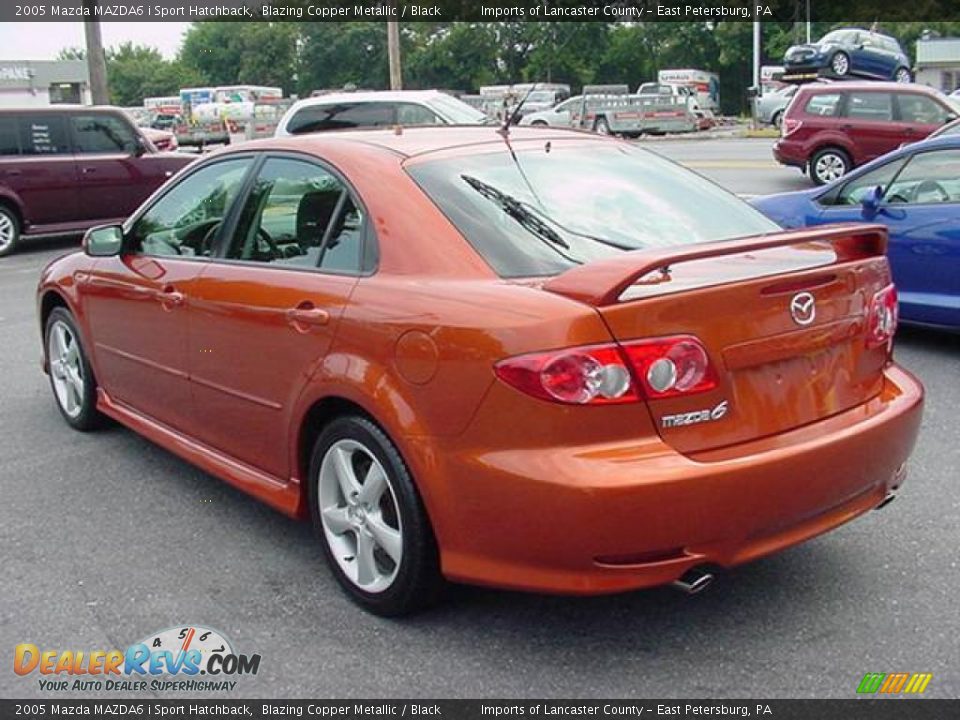 2005 Mazda MAZDA6 i Sport Hatchback Blazing Copper Metallic / Black Photo #4