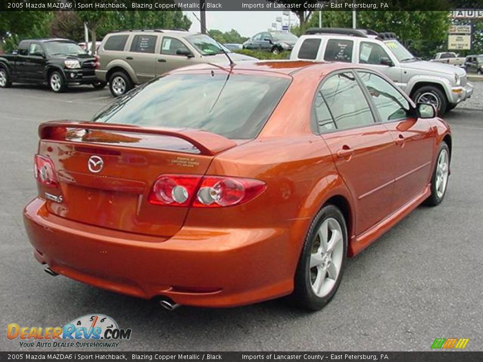 2005 Mazda MAZDA6 i Sport Hatchback Blazing Copper Metallic / Black Photo #6