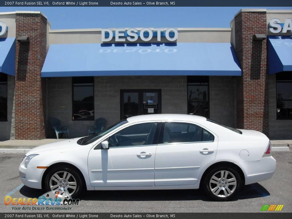 2007 Ford Fusion SEL V6 Oxford White / Light Stone Photo #1
