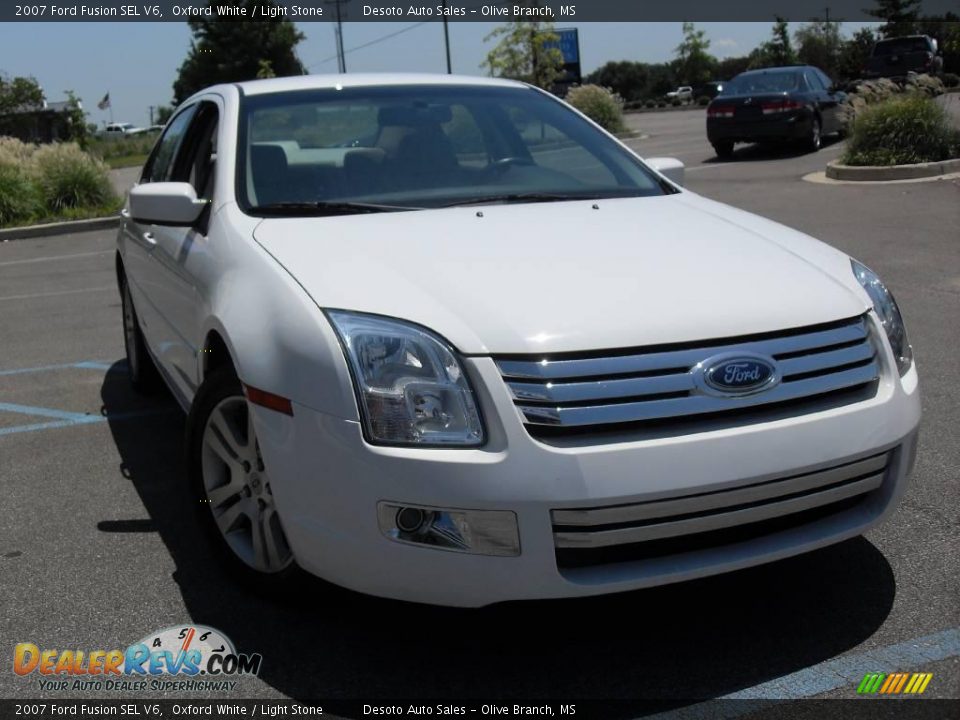 2007 Ford Fusion SEL V6 Oxford White / Light Stone Photo #4