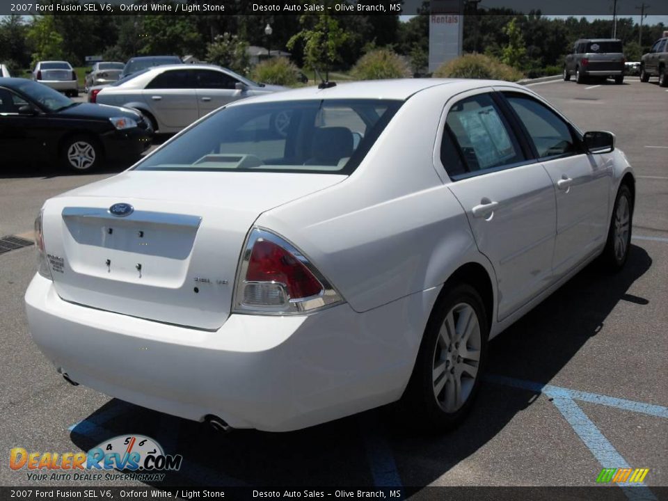 2007 Ford Fusion SEL V6 Oxford White / Light Stone Photo #6