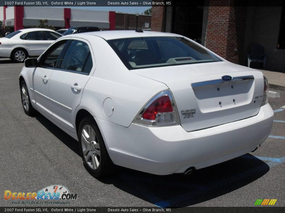 2007 Ford Fusion SEL V6 Oxford White / Light Stone Photo #8
