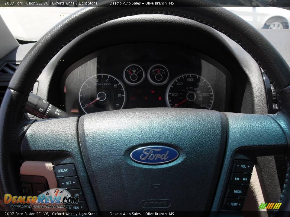 2007 Ford Fusion SEL V6 Oxford White / Light Stone Photo #10