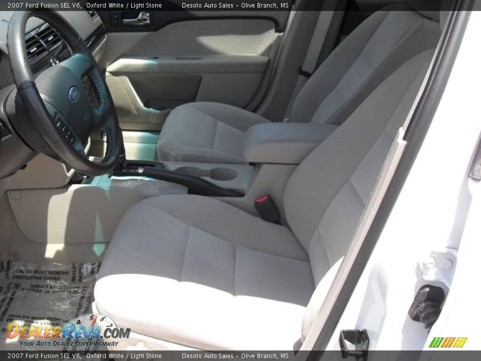 2007 Ford Fusion SEL V6 Oxford White / Light Stone Photo #13
