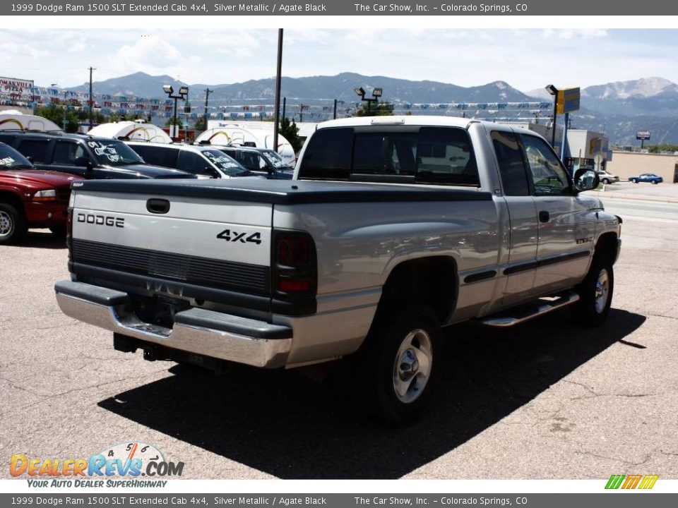 1999 Dodge Ram 1500 SLT Extended Cab 4x4 Silver Metallic / Agate Black Photo #3