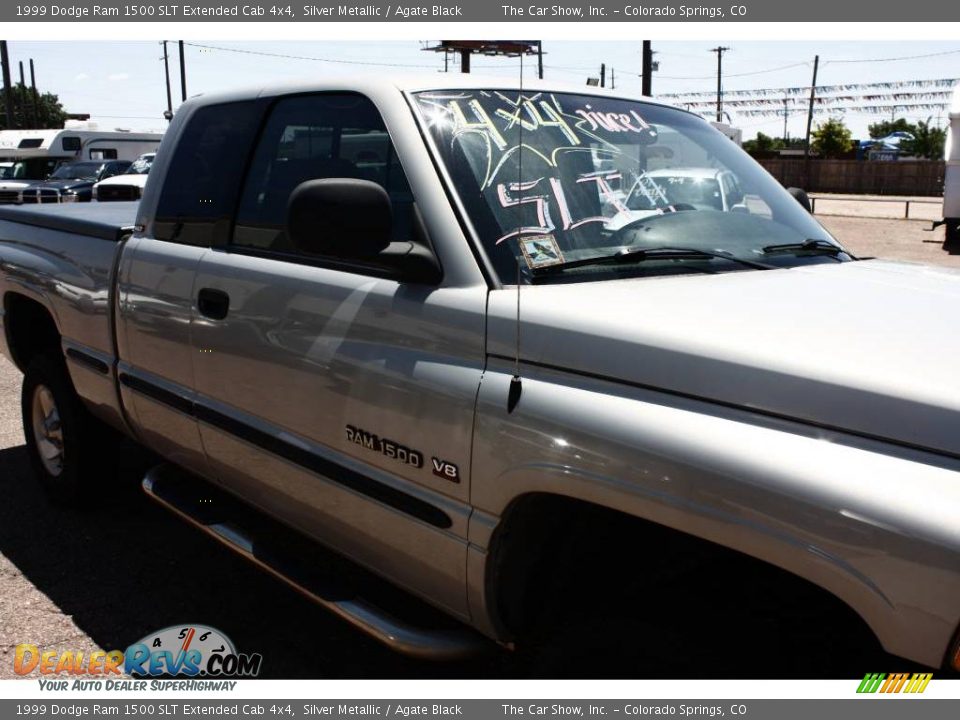 1999 Dodge Ram 1500 SLT Extended Cab 4x4 Silver Metallic / Agate Black Photo #16