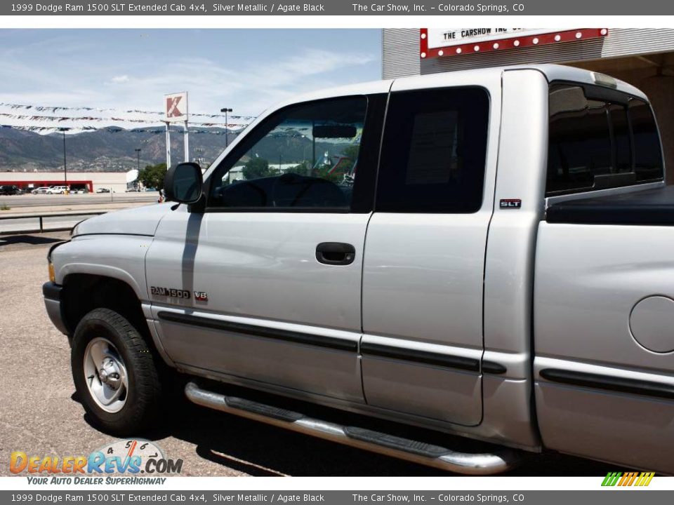 1999 Dodge Ram 1500 SLT Extended Cab 4x4 Silver Metallic / Agate Black Photo #19