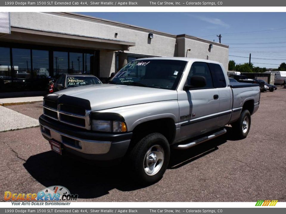 1999 Dodge Ram 1500 SLT Extended Cab 4x4 Silver Metallic / Agate Black Photo #22