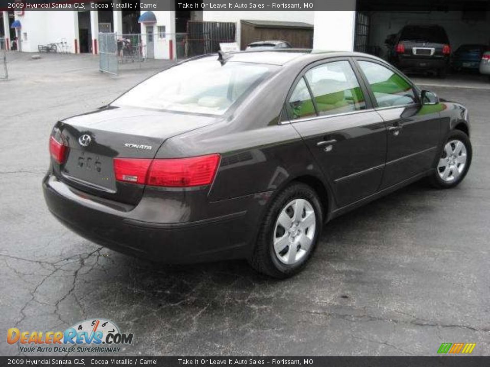 2009 Hyundai Sonata GLS Cocoa Metallic / Camel Photo #8