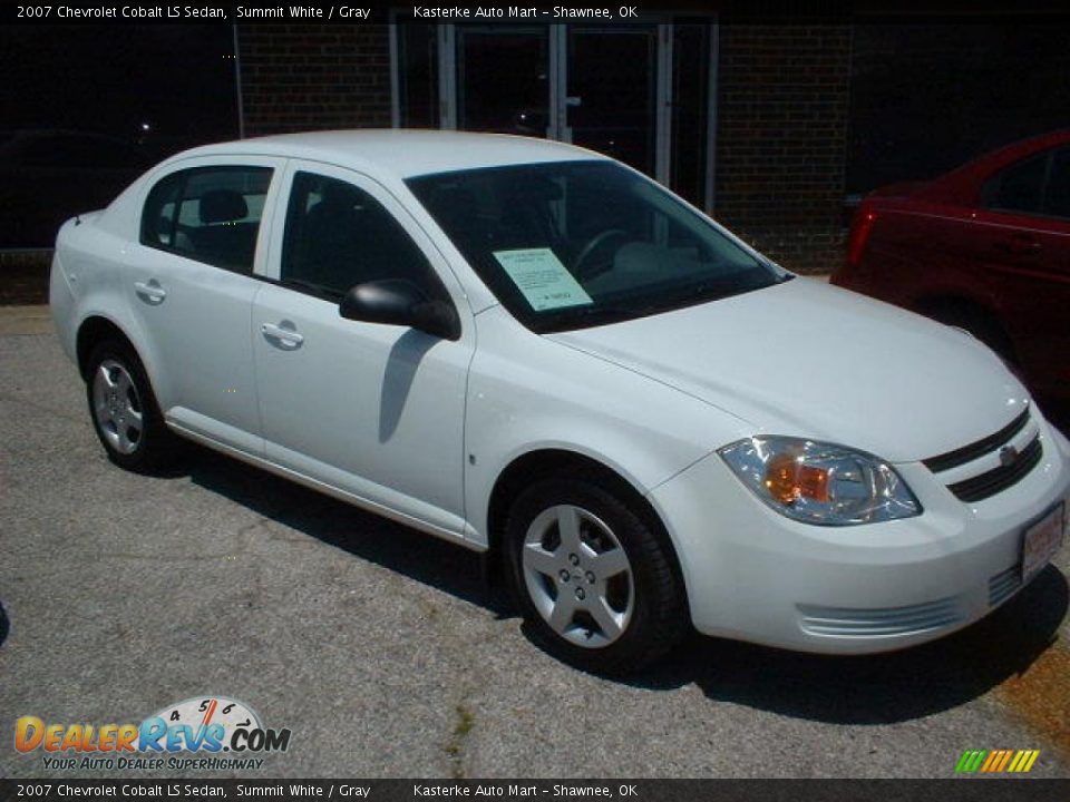 2007 Chevrolet Cobalt LS Sedan Summit White / Gray Photo #2