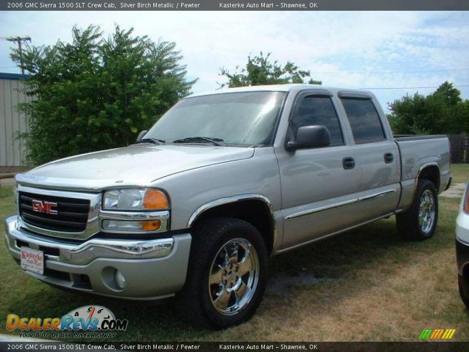 2006 GMC Sierra 1500 SLT Crew Cab Silver Birch Metallic / Pewter Photo #1