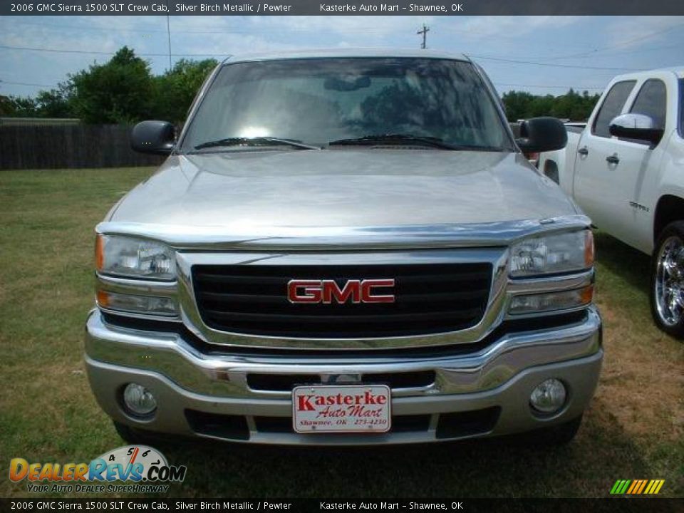 2006 GMC Sierra 1500 SLT Crew Cab Silver Birch Metallic / Pewter Photo #2
