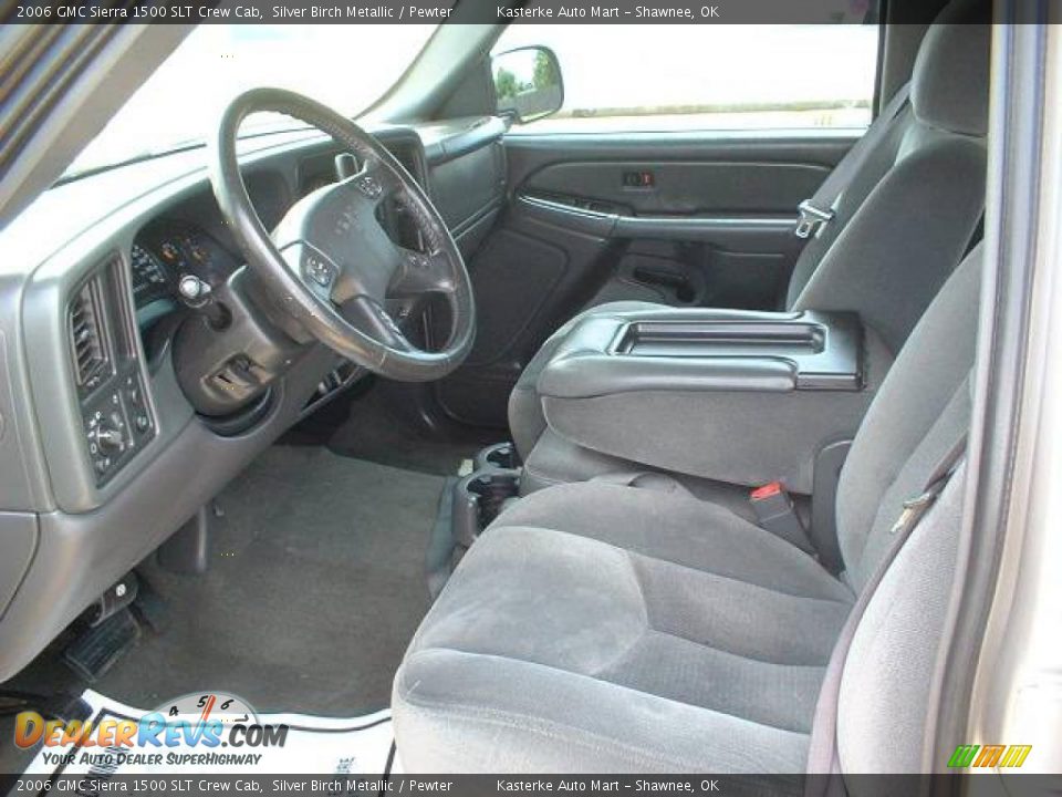 2006 GMC Sierra 1500 SLT Crew Cab Silver Birch Metallic / Pewter Photo #7