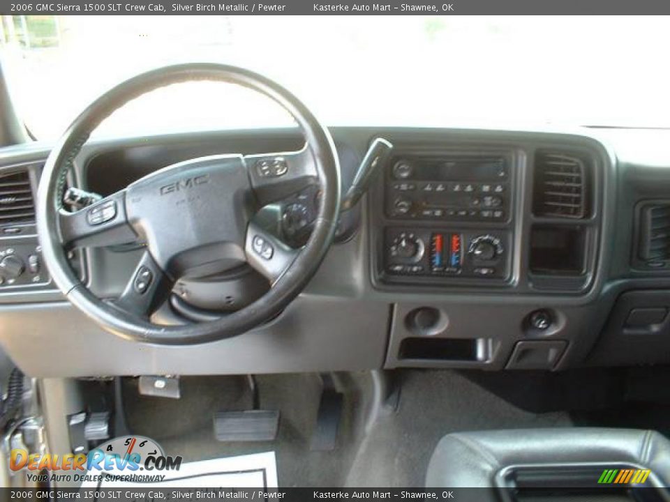 2006 GMC Sierra 1500 SLT Crew Cab Silver Birch Metallic / Pewter Photo #10