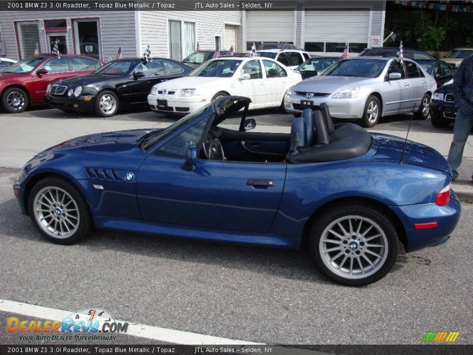 2001 BMW Z3 3.0i Roadster Topaz Blue Metallic / Topaz Photo #7