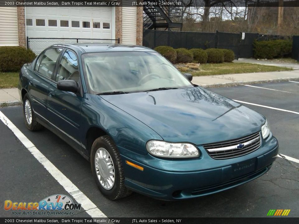 2003 Chevrolet Malibu Sedan Dark Tropic Teal Metallic / Gray Photo #2