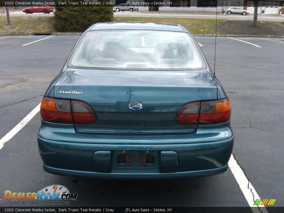 2003 Chevrolet Malibu Sedan Dark Tropic Teal Metallic / Gray Photo #4