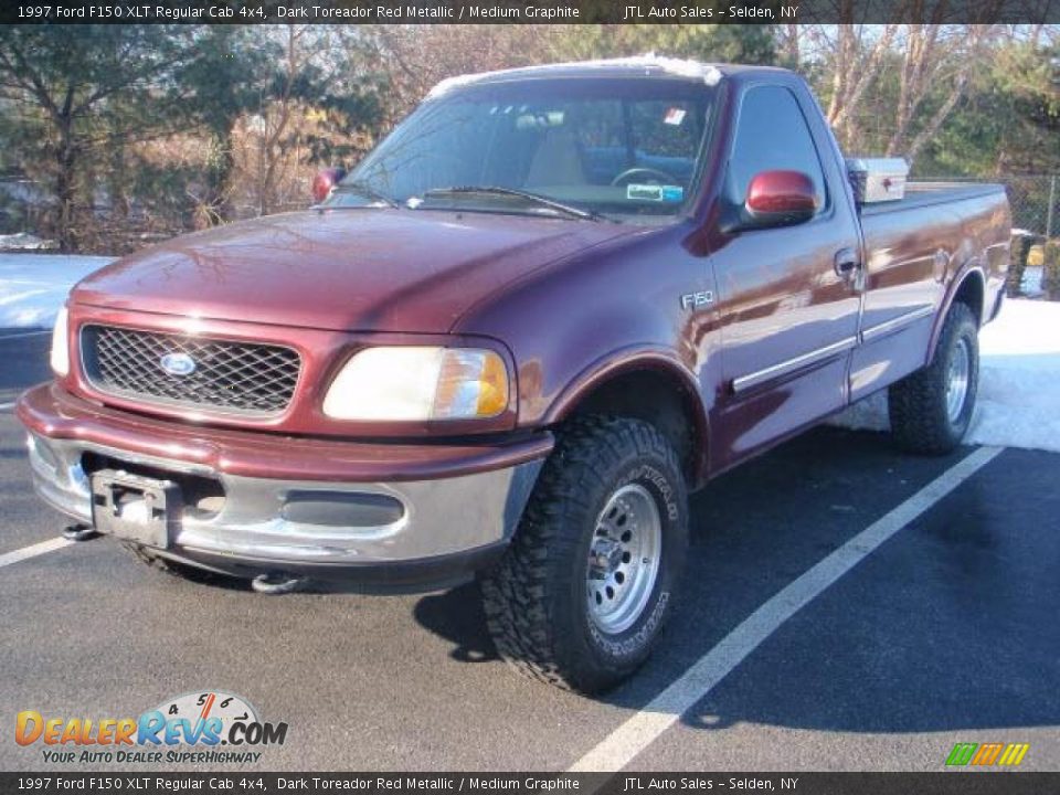 1997 Ford F150 XLT Regular Cab 4x4 Dark Toreador Red Metallic / Medium Graphite Photo #1