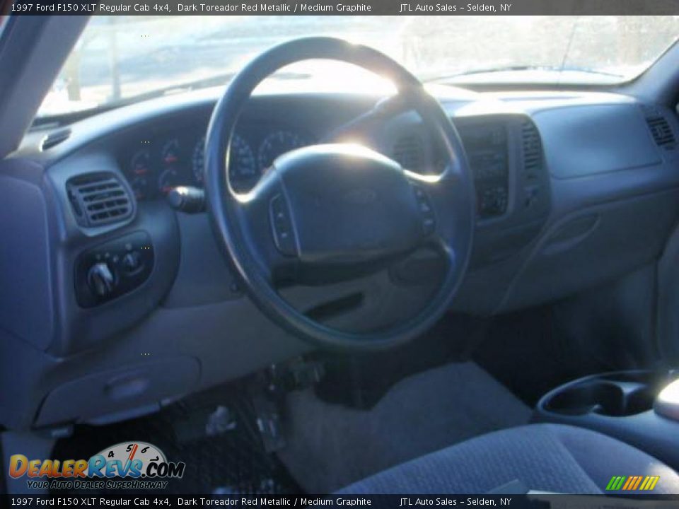 1997 Ford F150 XLT Regular Cab 4x4 Dark Toreador Red Metallic / Medium Graphite Photo #6