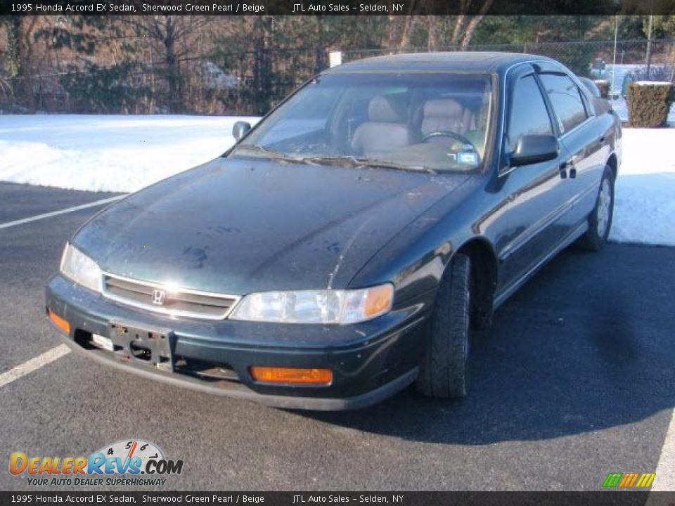 1995 Honda Accord EX Sedan Sherwood Green Pearl / Beige Photo #1