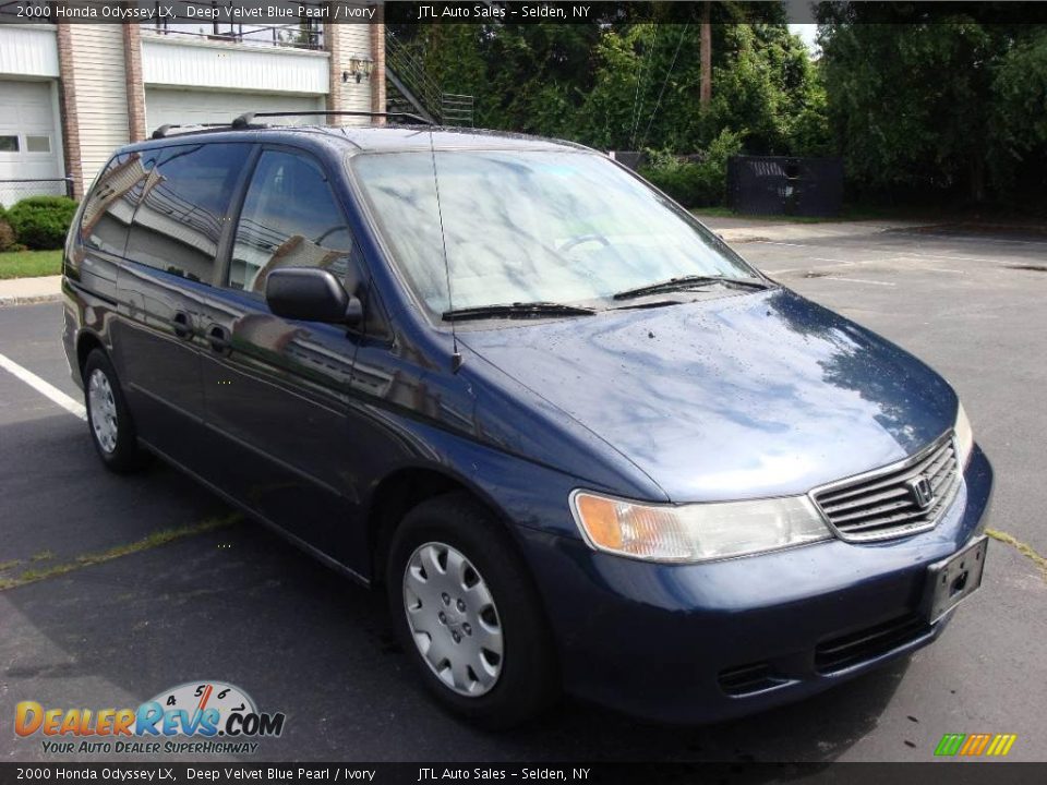 2000 Honda Odyssey LX Deep Velvet Blue Pearl / Ivory Photo #2