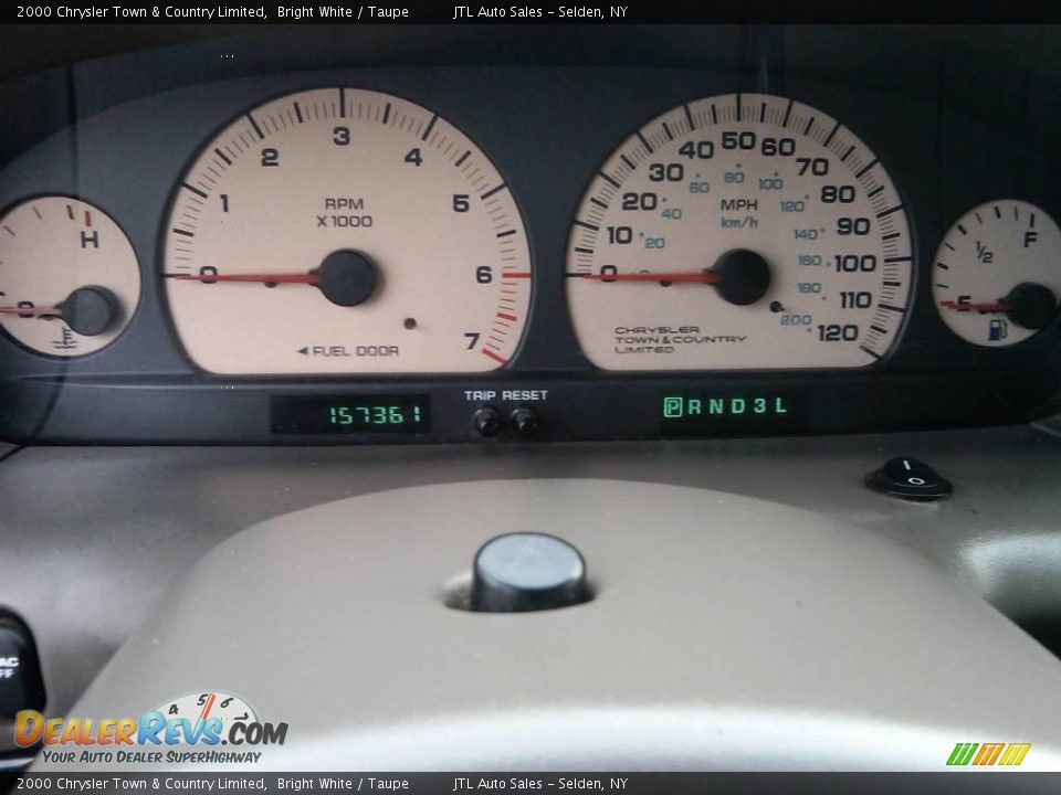2000 Chrysler Town & Country Limited Bright White / Taupe Photo #21
