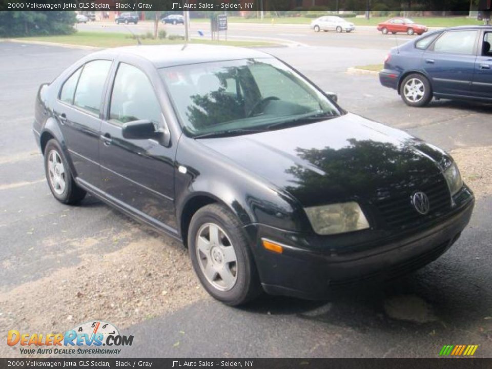 2000 Volkswagen Jetta GLS Sedan Black / Gray Photo #3
