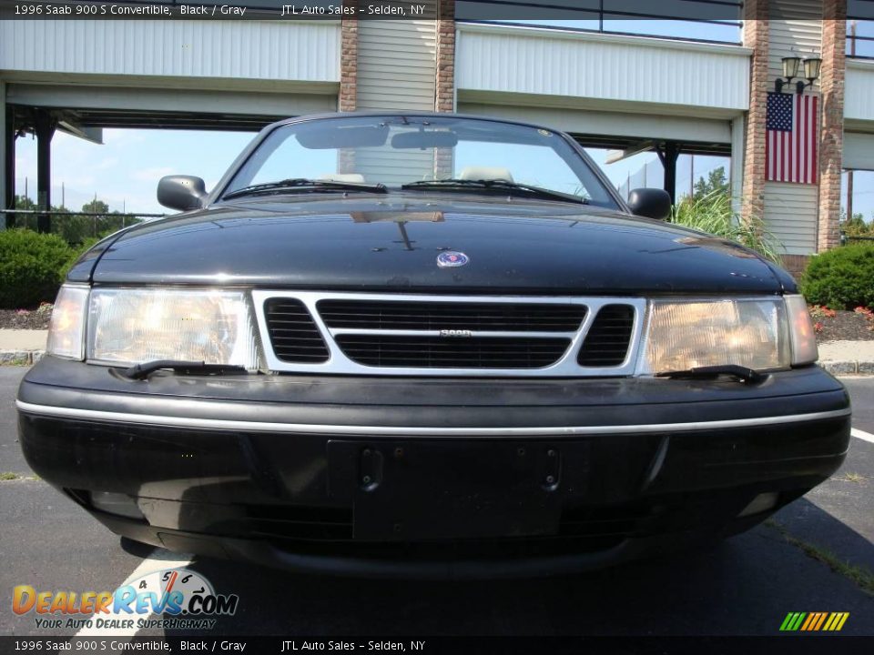 1996 Saab 900 S Convertible Black / Gray Photo #2