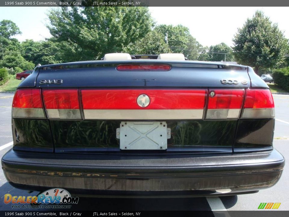 1996 Saab 900 S Convertible Black / Gray Photo #5