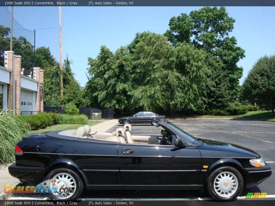 1996 Saab 900 S Convertible Black / Gray Photo #6