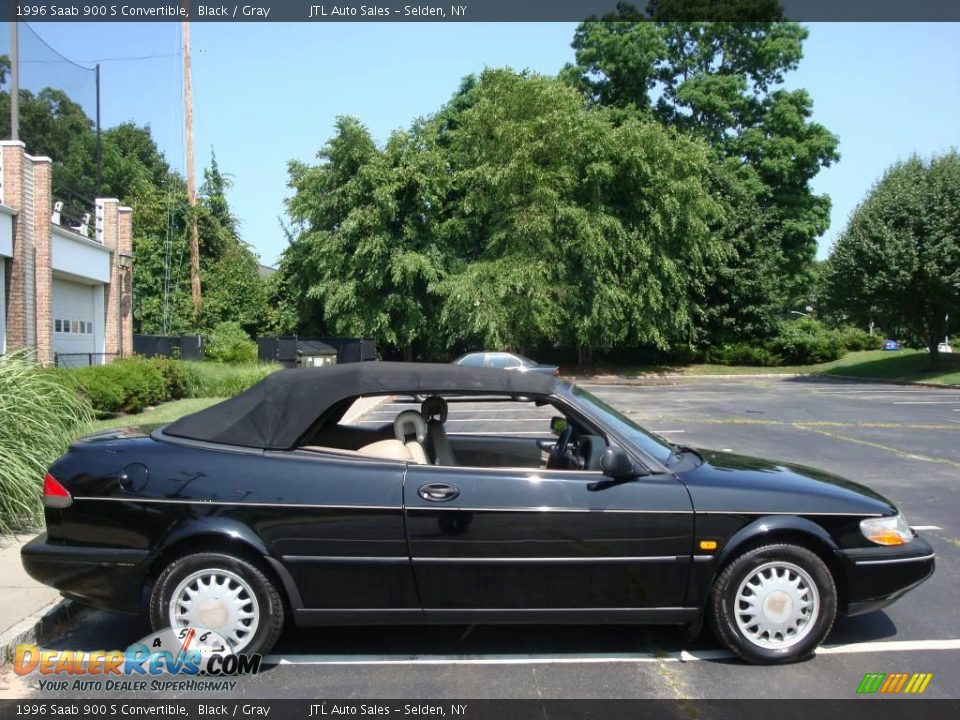 1996 Saab 900 S Convertible Black / Gray Photo #7