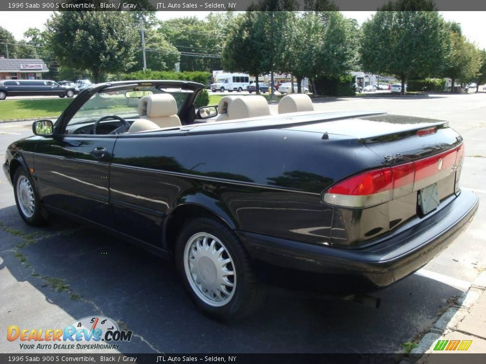1996 Saab 900 S Convertible Black / Gray Photo #8