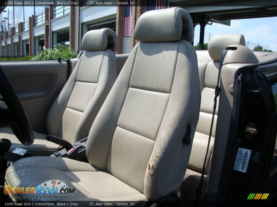 1996 Saab 900 S Convertible Black / Gray Photo #11