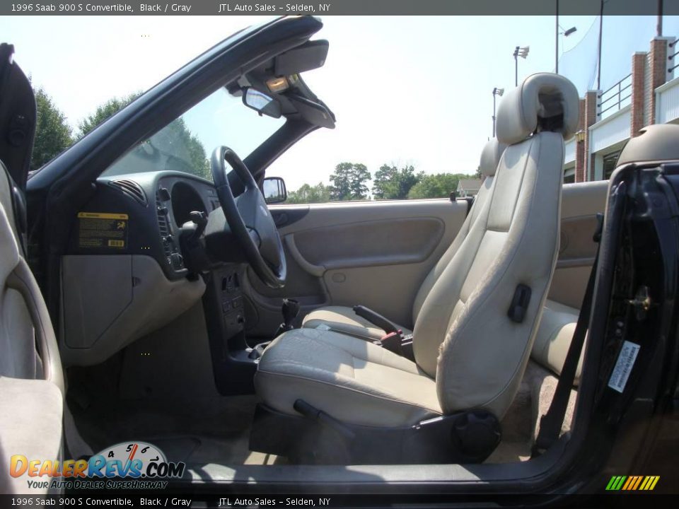 1996 Saab 900 S Convertible Black / Gray Photo #12